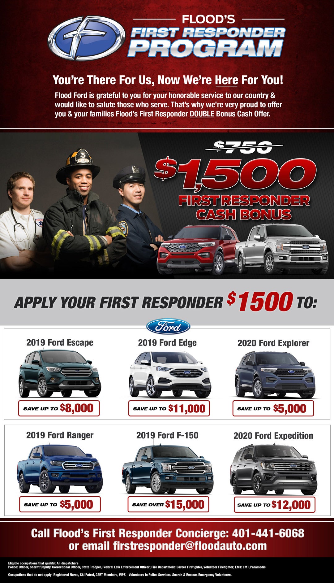 Special Bonus for First Responders
