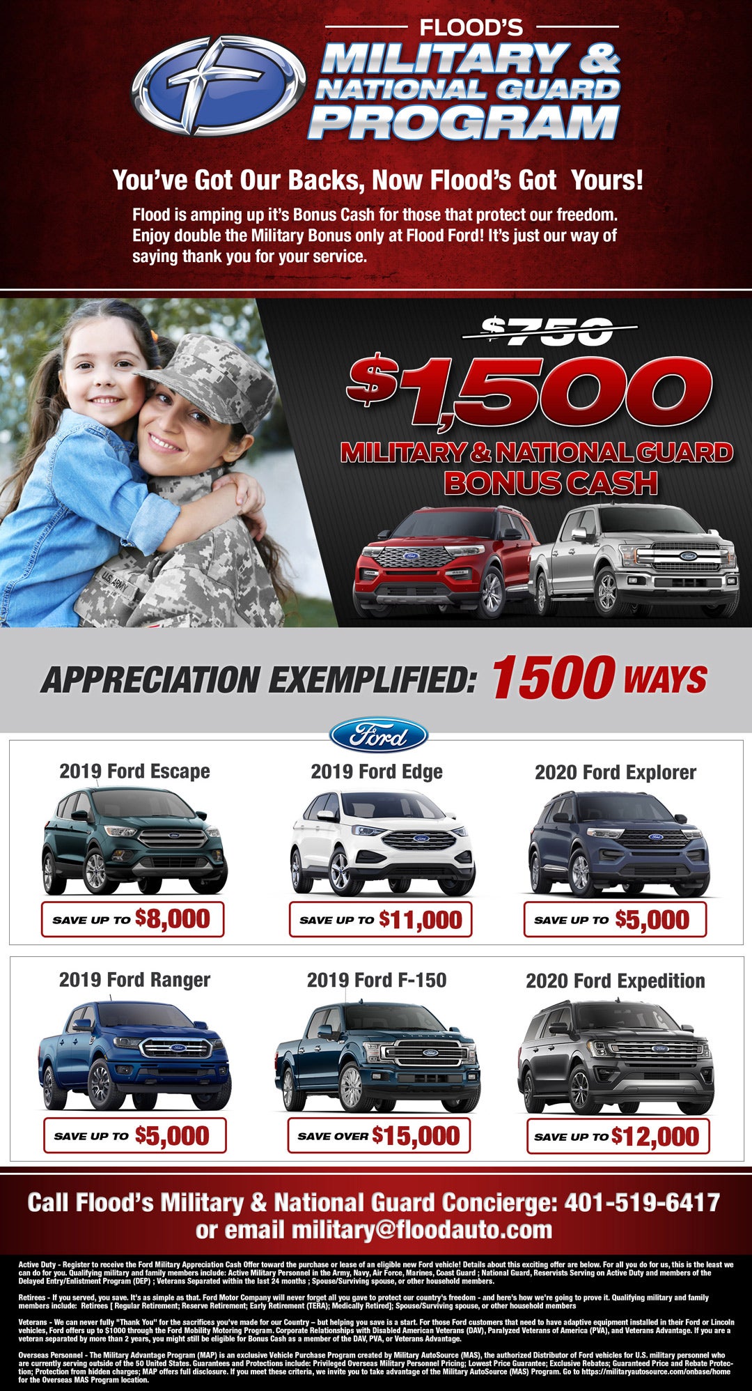 Special Military Bonus from Flood Ford